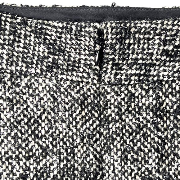 NWT Coldwater Creek Tweed Shimmer Pencil Skirt Black White Metallic Sparkles 10P - Picture 4 of 12